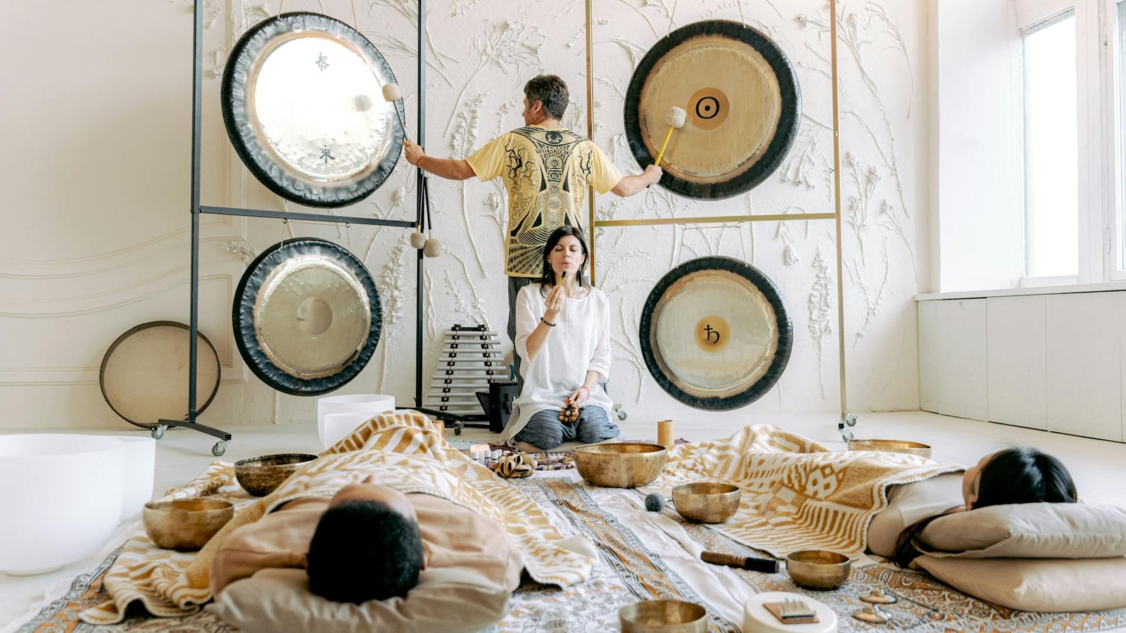Traditional gong bath therapy at Arhat Studio